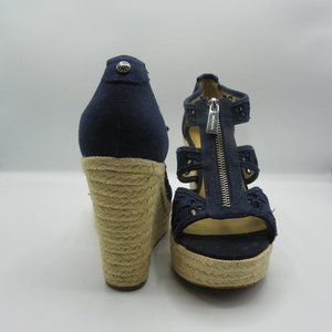 MICHEAL KORS BLUE DENIM WEDGE SZ 6.5